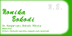monika bokodi business card